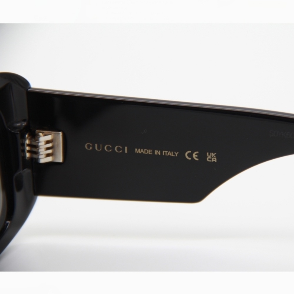 NEW GUCCI BLACK UNISEX SUNGLASSES  GG1080S 001 GUCCI OVERSIZED EYEWEAR - Picture 10 of 12